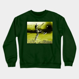 World Cup Cricket Batsman green Crewneck Sweatshirt